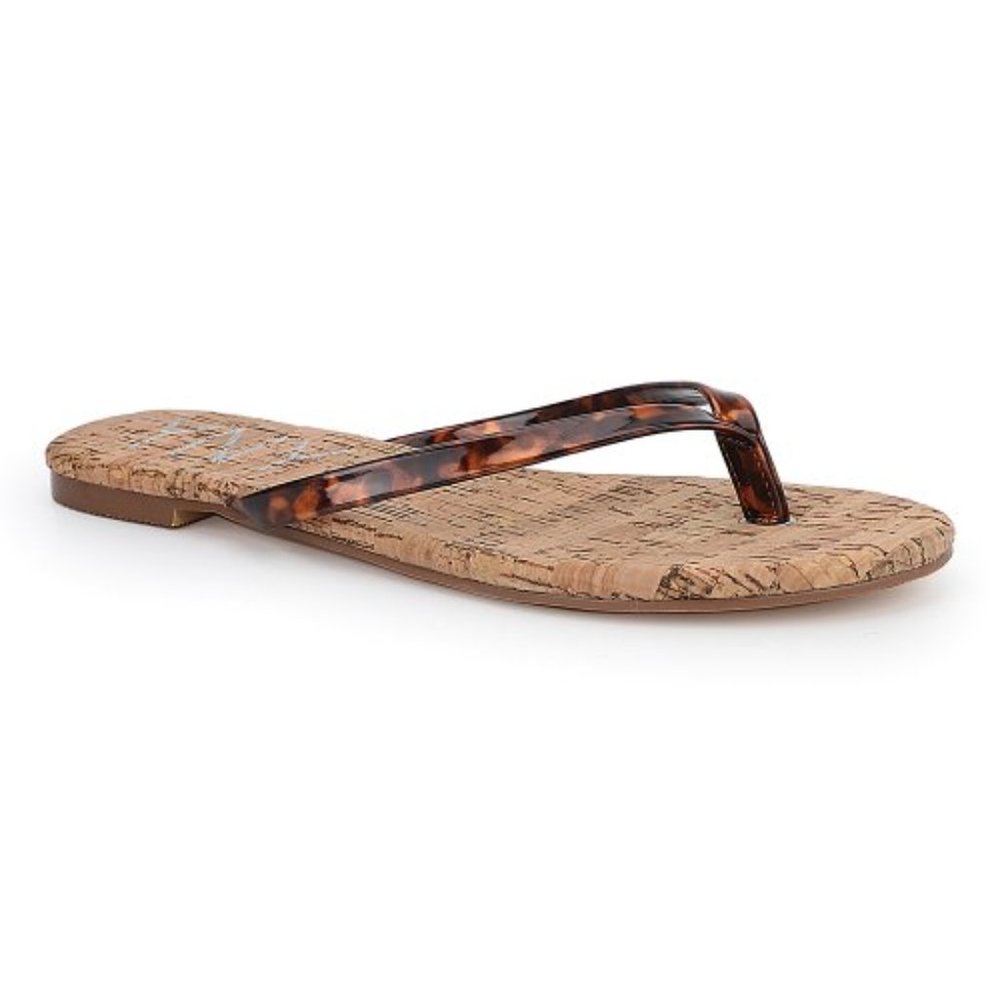Yosi New York | Brown & Cork Leopard Olivia Flip-Flop